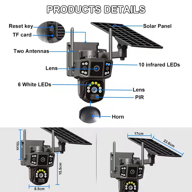 4G Solar CCTV Security Camera | 360° Wireless Camera 4G Solar CCTV Security Camera | 360° Wireless Camera