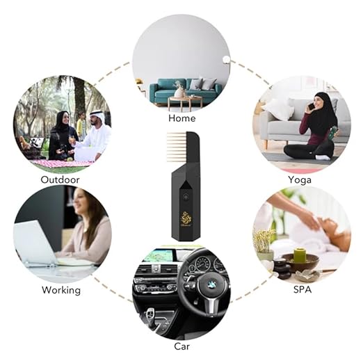 2-in-1 Bukhoor Burner & Hair Comb | Gulf e Shop 2-in-1 Bukhoor Burner & Hair Comb | Gulf e Shop