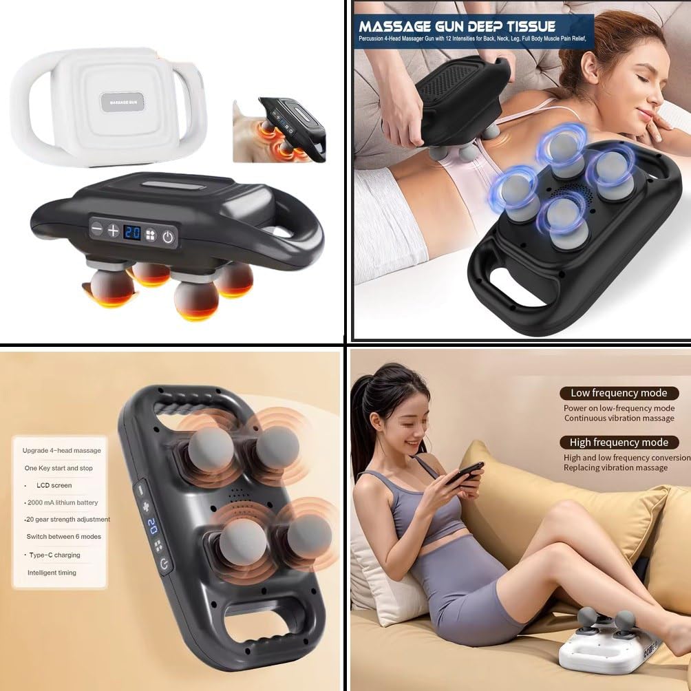 4-Head Massage Gun | Muscle Massager 4-Head Massage Gun | Muscle Massager
