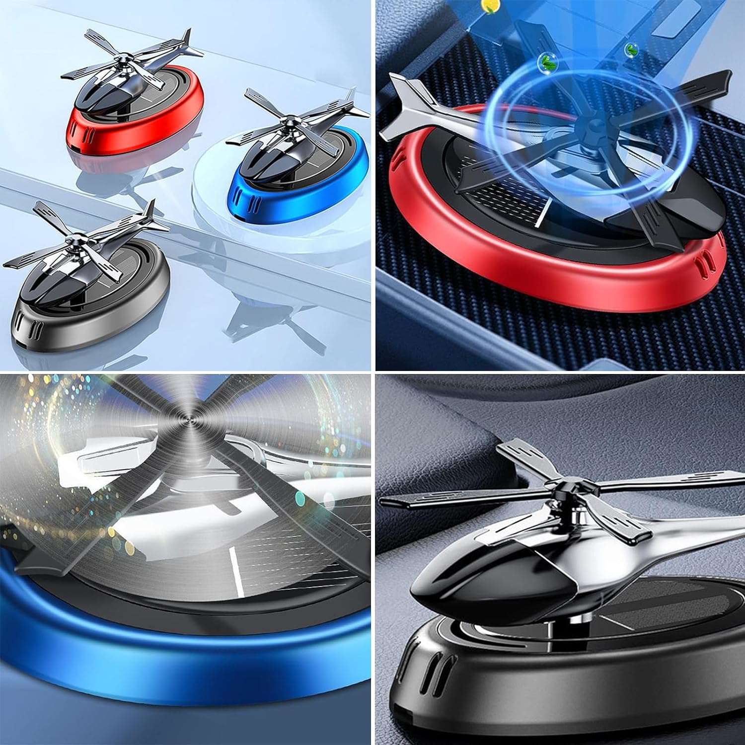 Helicopter Rotating Solar Car Perfume Air Freshener Helicopter Rotating Solar Car Perfume Air Freshener