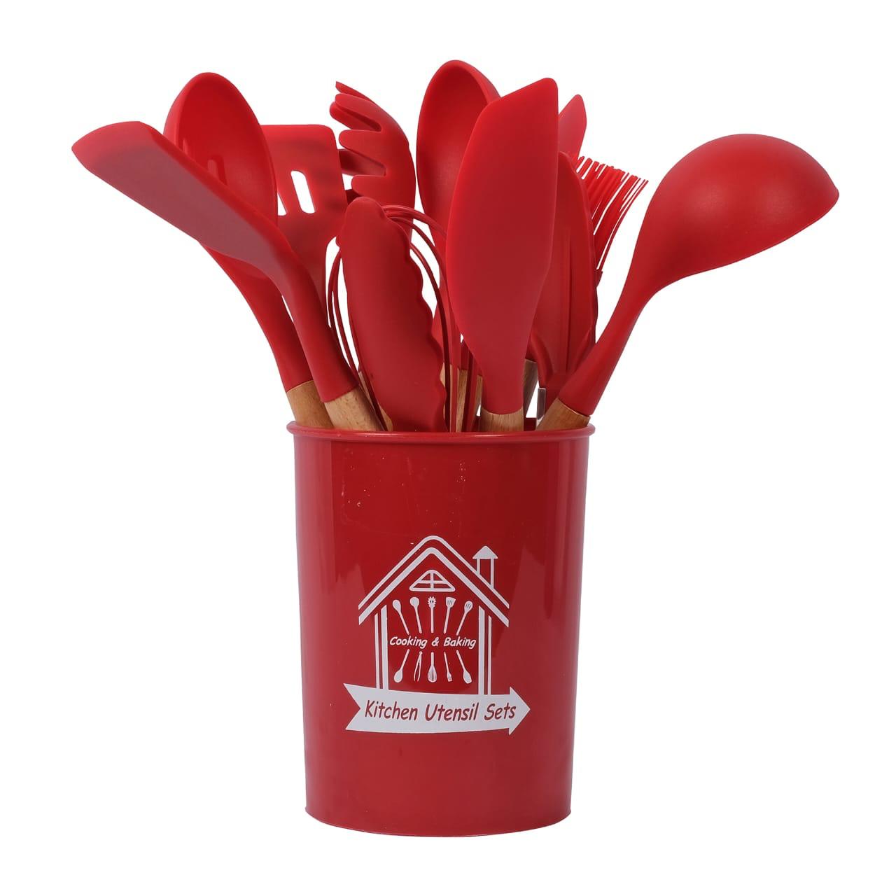 Kitchen Tools - Cooking Spoon Set with Wooden Handle 12 Pcs Kitchen Tools - Cooking Spoon Set with Wooden Handle 12 Pcs