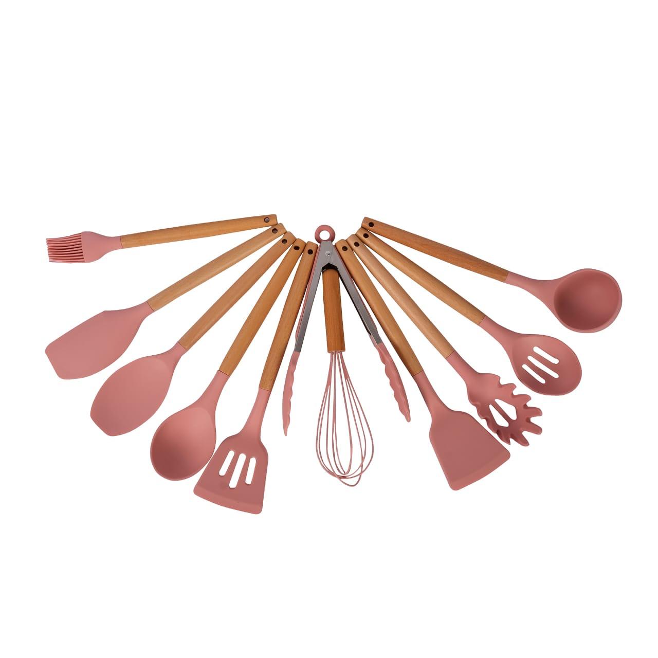 Kitchen Tools - Cooking Spoon Set with Wooden Handle 12 Pcs Kitchen Tools - Cooking Spoon Set with Wooden Handle 12 Pcs