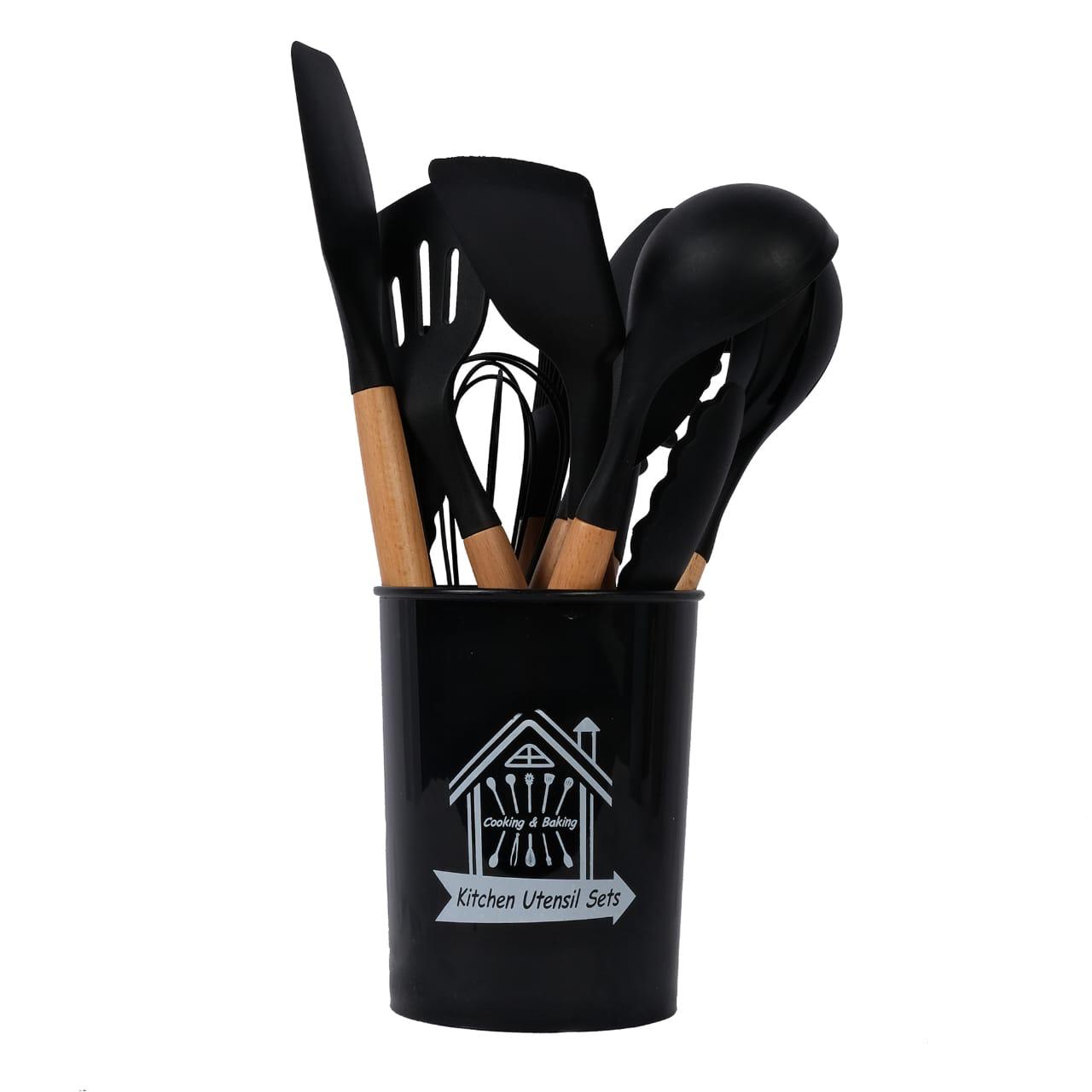 Kitchen Tools - Cooking Spoon Set with Wooden Handle 12 Pcs Kitchen Tools - Cooking Spoon Set with Wooden Handle 12 Pcs