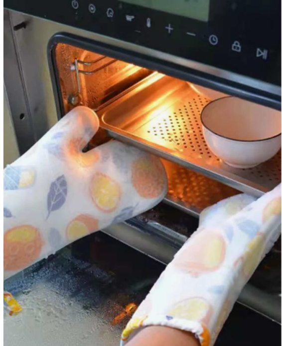 Silicone Cotton Double Layer Mitts Glove - 1 Pc Silicone Cotton Double Layer Mitts Glove - 1 Pc