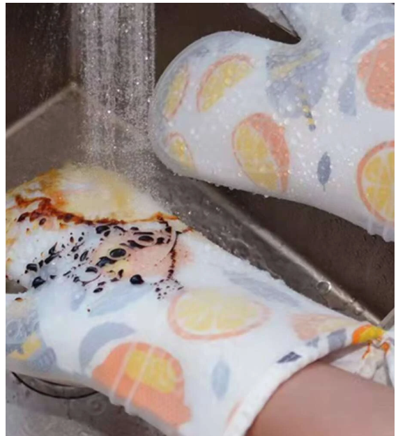 Silicone Cotton Double Layer Mitts Glove - 1 Pc Silicone Cotton Double Layer Mitts Glove - 1 Pc