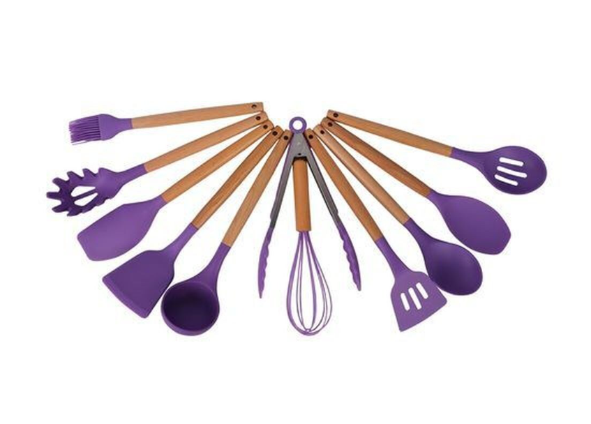 Kitchen Tools - Cooking Spoon Set with Wooden Handle 12 Pcs Kitchen Tools - Cooking Spoon Set with Wooden Handle 12 Pcs
