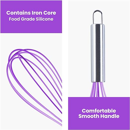 Silicone Whisk with Stainless Steel Handle Silicone Whisk with Stainless Steel Handle