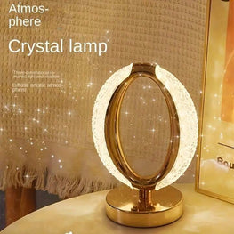 Crystal Touch Table Lamp | USB Charging Metal Base Light