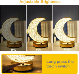 Crystal Table Lamp | Moon Shaped Lamp | Gulf e Shop